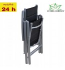 Krzesło ogrodowe aluminiowe Ibiza Silver / Black