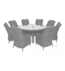 Meble ogrodowe technorattanowe Bristol Round Elegant 180 cm Ginger / Brown Melange 8+1