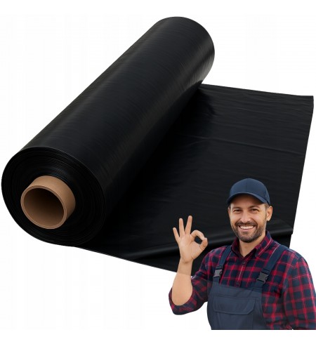 Folia KISZONKARSKA czarno-biała 6x33m Folia KISZONKARSKA czarno-biała 6x33m