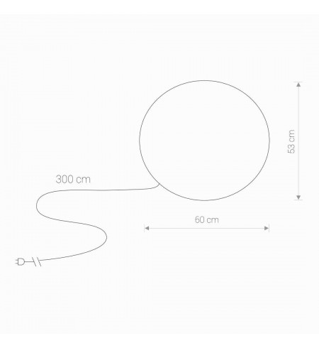 Lampa ogrodowa okrągła 60cm. KULA 