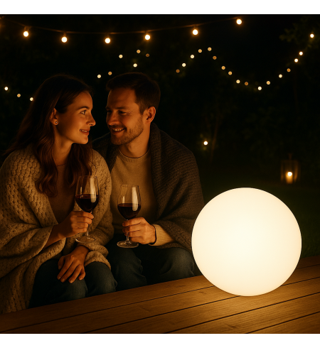 Lampa ogrodowa okrągła 60cm. KULA 