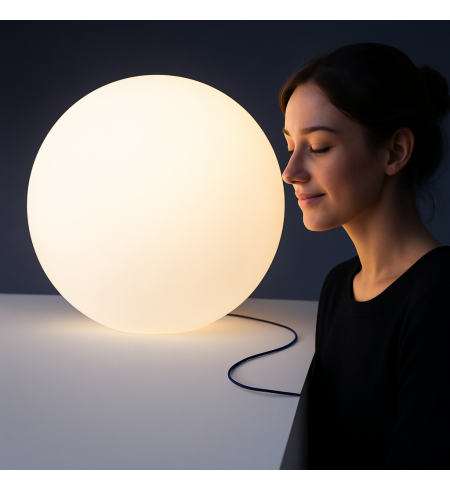 Lampa ogrodowa okrągła 80cm. KULA 