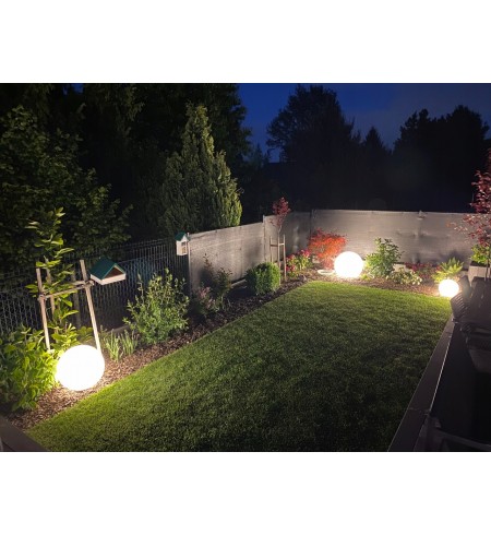 Lampa ogrodowa okrągła 30cm. KULA 