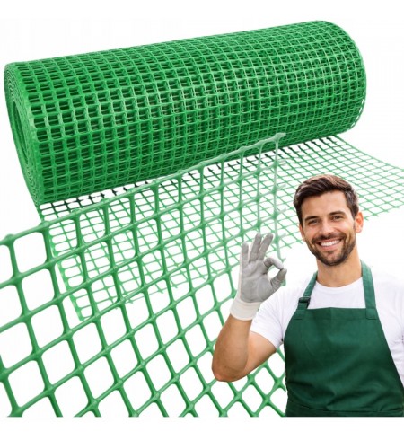 Siatka rabatowa wzmacniana kontenerowa 1,2x25m zielona (oczko 30x30mm)