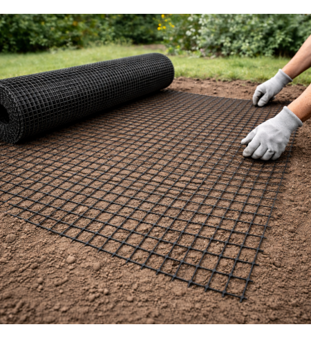 SIATKA NA KRETY 2x100mb. kreta przeciw kretom plastikowa pod trawnik