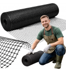Siatka rabatowa wzmacniana kontenerowa 1,2x25m czarna (oczko 30x30mm)