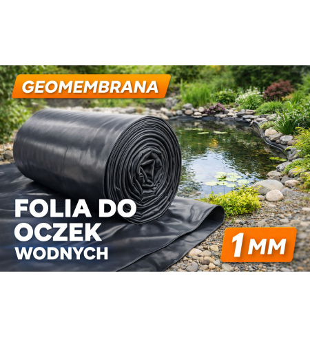 Folia do oczek oczka wodnych / Geomembrana gr 1.0mm Czarna