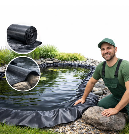 Folia do oczek oczka wodnych / Geomembrana gr 2mm Czarna