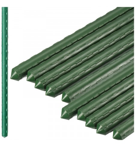 TYCZKI DO POMIDORÓW ROŚLIN PALIKI PODPORA STAL POWLEKANA 120cm 11mm 10 szt.