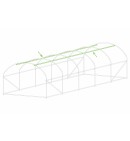 Folia na tunel - Gotowa 400x1000 cm zielona