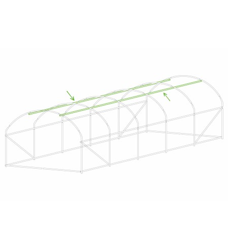 Folia na tunel - Gotowa 400x1000 cm zielona