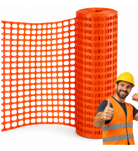Siatka ogrodzeniowo-drogowa przeciwśnieżna BHP 1,20x25mb.