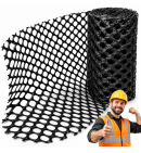 Siatka Drogowa PRZECIWŚNIEGOWA PRZECIWŚNIEŻNA 1,2x25m 780gm2. Czarna Mocna LDPE